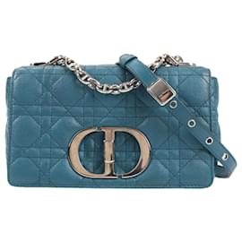 Borsa a tracolla Caro in pelle Dior Blu