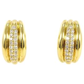 Orecchini a clip in oro giallo 18K e diamanti - Autre Marque