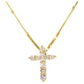 Autre Marque Collar de oro amarillo de 18K con diamante