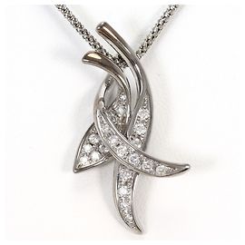 Autre Marque Collana in oro bianco 18K con diamante