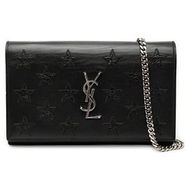 Borsa a tracolla in pelle nera Saint Laurent