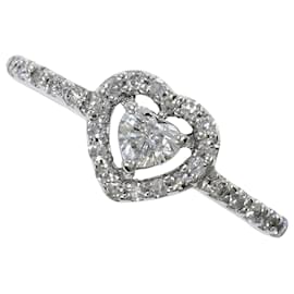 14K Weißgold-Ring mit Diamant - Autre Marque