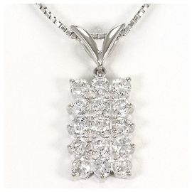 Autre Marque Elegante collana in platino con diamante