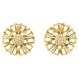 Orecchini a clip in oro giallo 18K con diamanti - Autre Marque