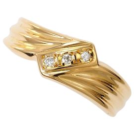 Autre Marque 18K Gelbgold-Ring mit Diamant
