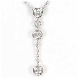 Autre Marque Colar de ouro branco 18K e diamantes