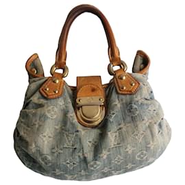 Louis Vuitton Pleaty Borsa in Denim Blu