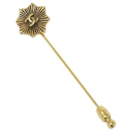 Broche épingle Chanel 1095 Coco Mark en or jaune