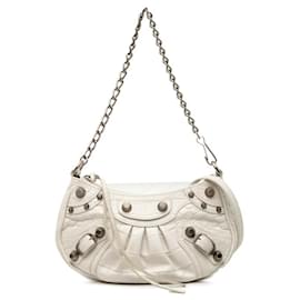 Borsa Balenciaga Le Cagole Mini XS in pelle bianca