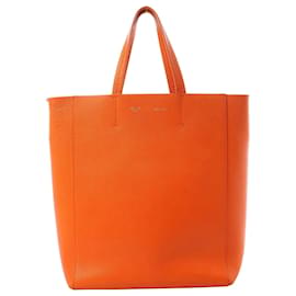 CELINE Cabas Vertical Small Leather 2Way Handbag in Arancione - Céline