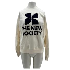 Autre Marque THE NEW SOCIETY Sweatshirt aus Baumwolle Ecru M