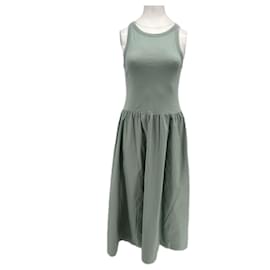 Vestido de algodón verde Cos