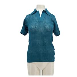 Autre Marque Polo de punto azul AURALEE