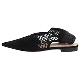 Décolleté slingback in scamoscia e mesh neri - taglia EU 38 (UK 5) - Dior