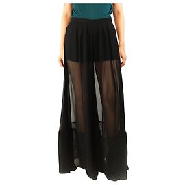 Maison Martin Margiela Schwarze transparente Wide-Leg-Hose - Größe UK 10