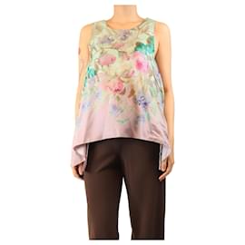 Autre Marque Blusa de seda San Carlo menta y lila - talla M