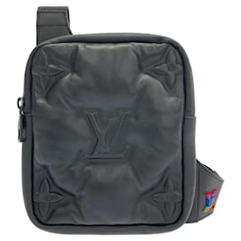 Borsa a tracolla in pelle nera Louis Vuitton
