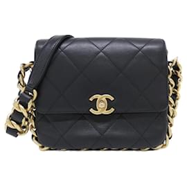 Borsa a tracolla Chanel AS2831 in pelle di vitello nera