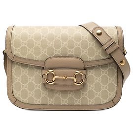 Sac à bandoulière Gucci Beige Medium GG Supreme Horsebit 1955
