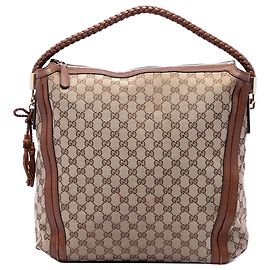 Gucci Beige GG Canvas Bella Tote