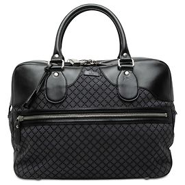 Gucci Gray Diamante Canvas Travel Bag