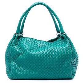Tote Parachute in nappa Intrecciato verde Bottega Veneta