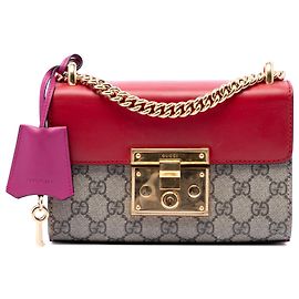 Gucci Beige Small GG Supreme Padlock Crossbody