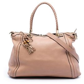 Borsa Tote Convertible Bella in pelle di vitello marrone Gucci
