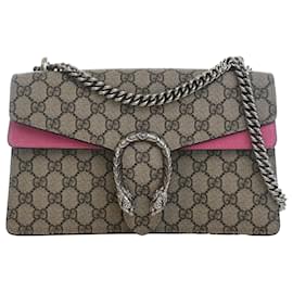 Borsa a Spalla Gucci Beige Medium GG Supreme Dionysus
