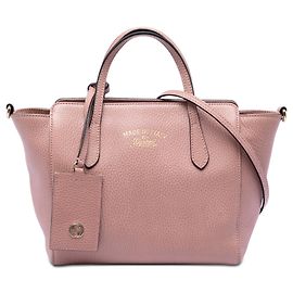 Borsa Mini Swing in pelle rosa Gucci