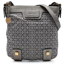LOEWE Borsa a tracolla New Road in tela Anagram grigia