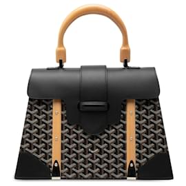 Goyard Black Goyardine Saigon Structured MM