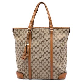 Tote Marrakech in tela GG beige di Gucci