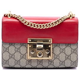 Gucci Beige Small GG Supreme Padlock Crossbody