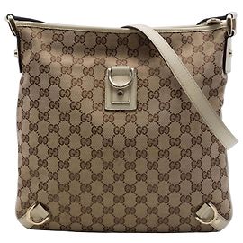 Gucci Beige GG Canvas Abbey D Ring Crossbody