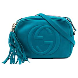 Gucci Blue Nubuck Soho Disco Crossbody