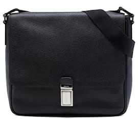 Prada Black Vitello Phenix Flap Crossbody