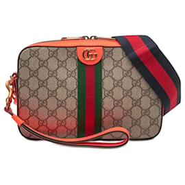 Gucci Beige Small GG Supreme Web Ophidia Crossbody