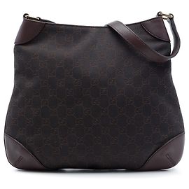 Borsa a tracolla Gucci in denim GG marrone