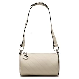 Borsa a tracolla Gucci Blondie Barrel in pelle bianca mini