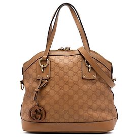 Borsa Gucci Brown Medium Guccissima Charm Dome Satchel