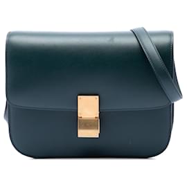 Celine Green Medium Calfskin Classic Box - Céline