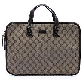 Borsa per laptop Gucci Beige GG Supreme