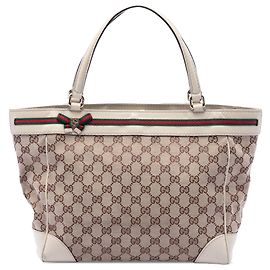 Gucci Mayfair Tote aus beigem GG Canvas