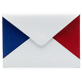 Clutch a bustina Louis Vuitton White Epi Tricolor Kirigami