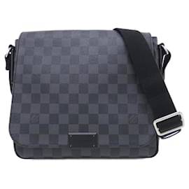 Borsa a tracolla Louis Vuitton Damier Graphite District PM