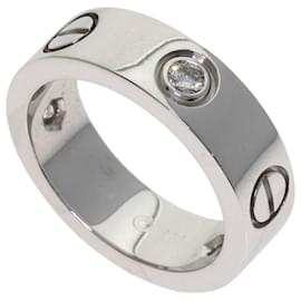 Cartier Love Ring halber Diamant in 18K Weißgold
