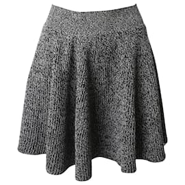 Minifalda de punto Alexander McQueen en lana gris