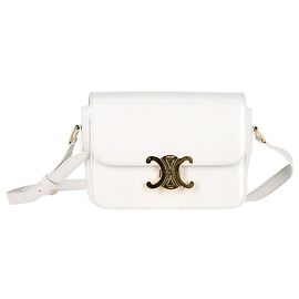 Céline Bolso Teen Triomphe Celine en piel de becerro blanco