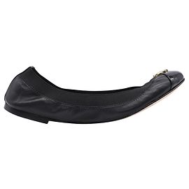 Tory Burch Jolie Ballerinas aus schwarzem Leder